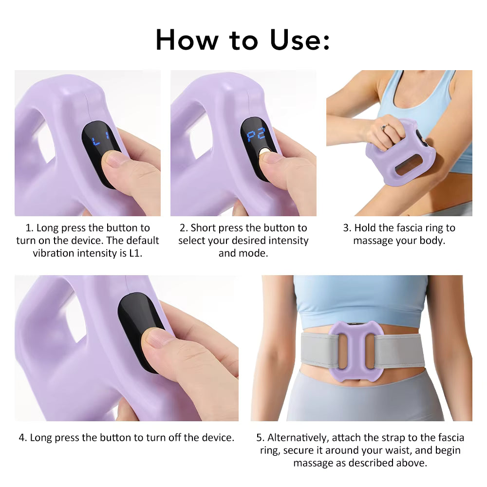 Multi-Function Electric Fascia Ring & Full-Body Vibration Massager